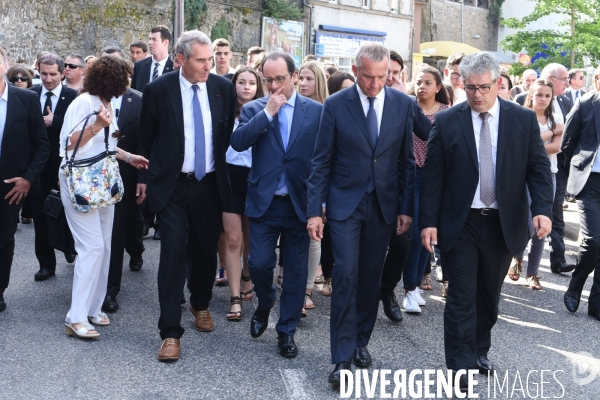 François Hollande. Commémoration du martyre de Tulle.