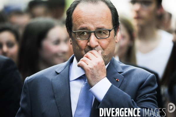 François Hollande. Commémoration du martyre de Tulle.
