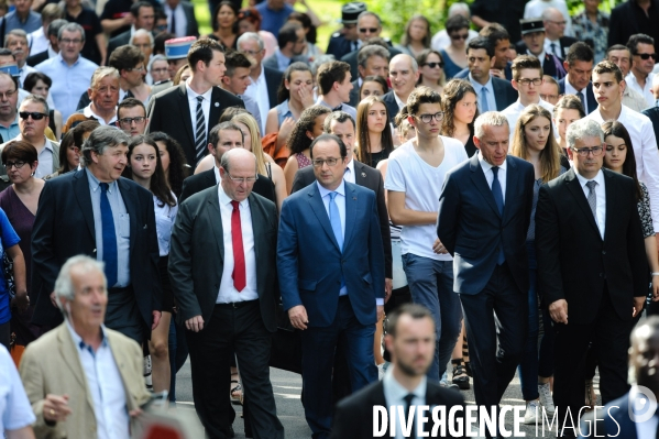 François Hollande. Commémoration du martyre de Tulle.