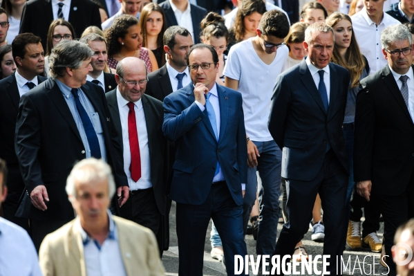 François Hollande. Commémoration du martyre de Tulle.