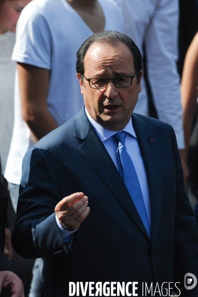 François Hollande. Commémoration du martyre de Tulle.