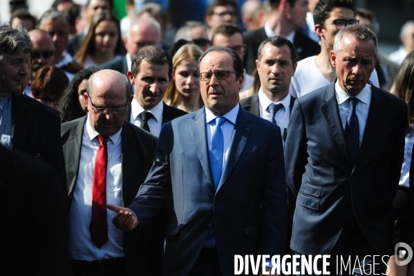 François Hollande. Commémoration du martyre de Tulle.