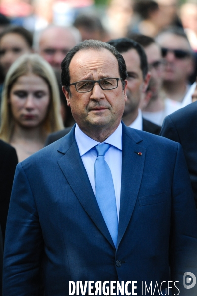François Hollande. Commémoration du martyre de Tulle.