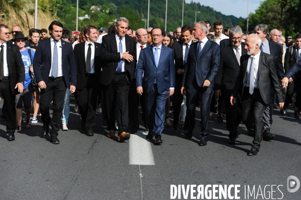 François Hollande. Commémoration du martyre de Tulle.