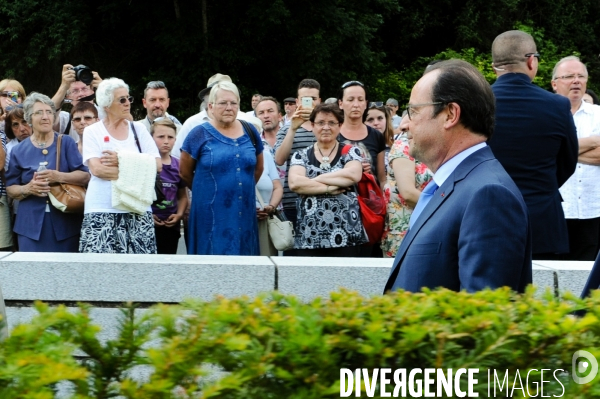 François Hollande. Commémoration du martyre de Tulle.