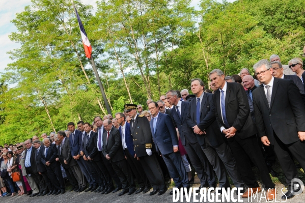 François Hollande. Commémoration du martyre de Tulle.