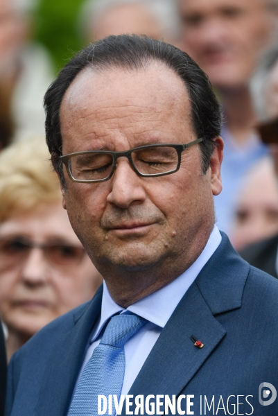 François Hollande. Commémoration du martyre de Tulle.