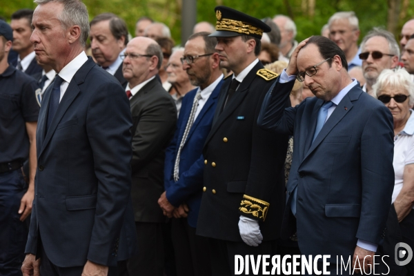 François Hollande. Commémoration du martyre de Tulle.