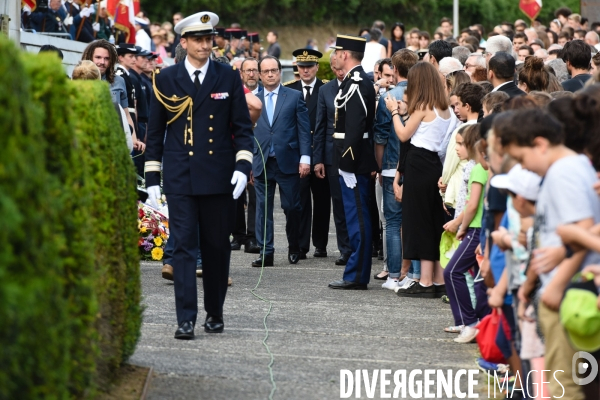 François Hollande. Commémoration du martyre de Tulle.