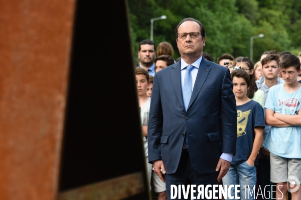 François Hollande. Commémoration du martyre de Tulle.