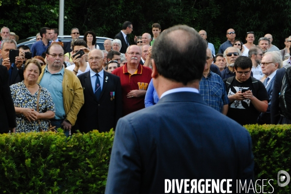 François Hollande. Commémoration du martyre de Tulle.