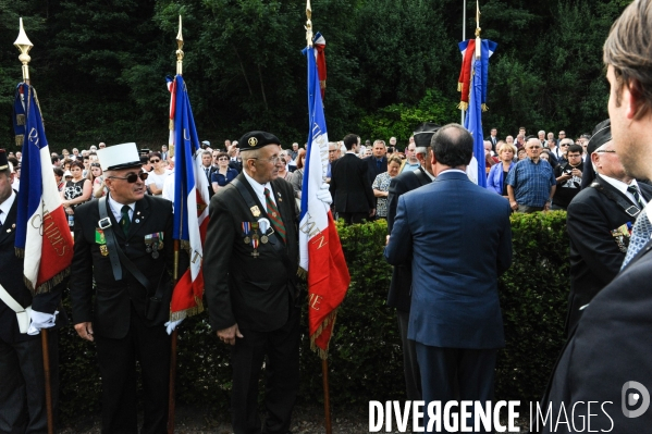 François Hollande. Commémoration du martyre de Tulle.