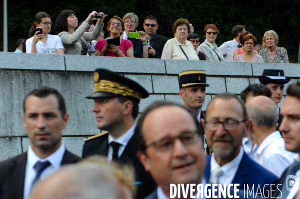 François Hollande. Commémoration du martyre de Tulle.