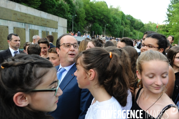 François Hollande. Commémoration du martyre de Tulle.
