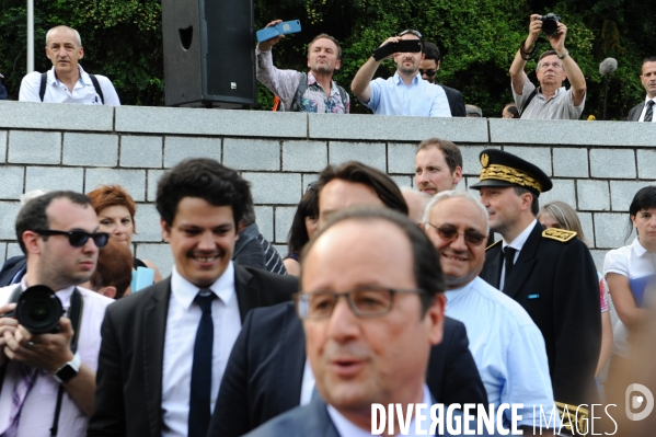 François Hollande. Commémoration du martyre de Tulle.
