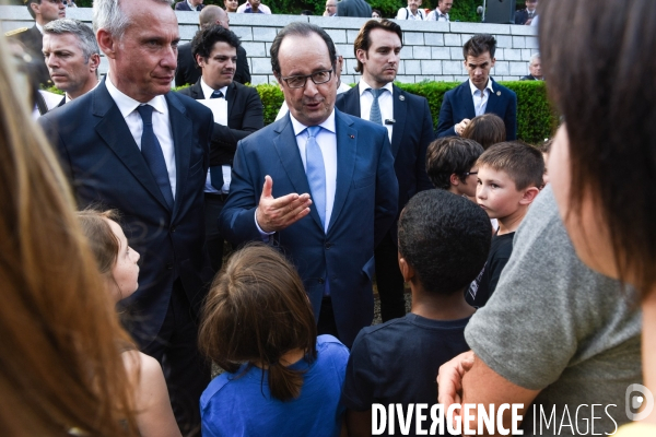 François Hollande. Commémoration du martyre de Tulle.