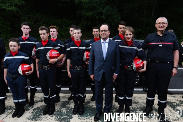 François Hollande. Commémoration du martyre de Tulle.