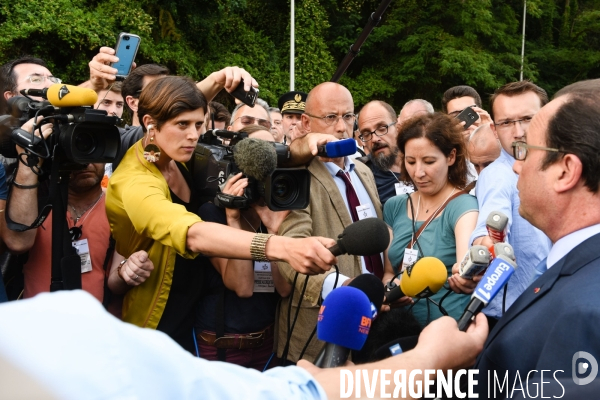 François Hollande. Commémoration du martyre de Tulle.
