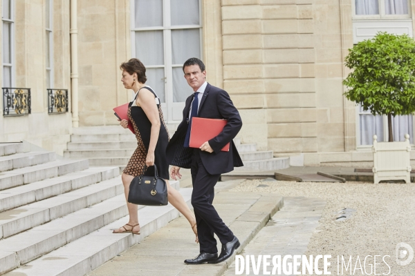 Elysée , conseil de defense et allocution de François Hollande