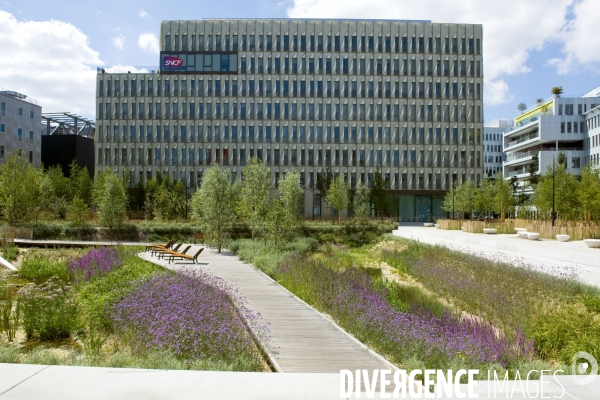 Le parc le Temps des cerises dans la zac du Landy a Saint Denis