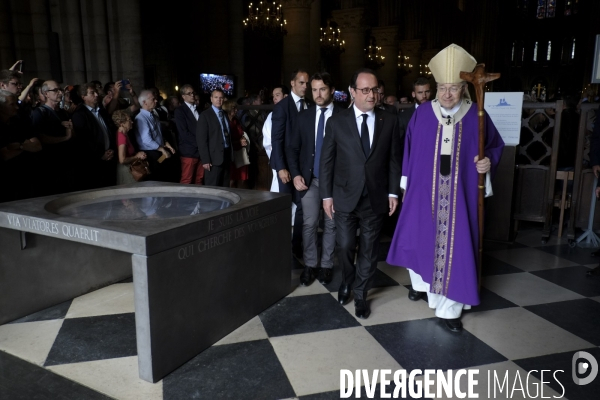 Messe hommage à Notre-Dame de Paris en mémoire du père Jacques Hamel assassiné à Saint-Etienne-du-Rouvray