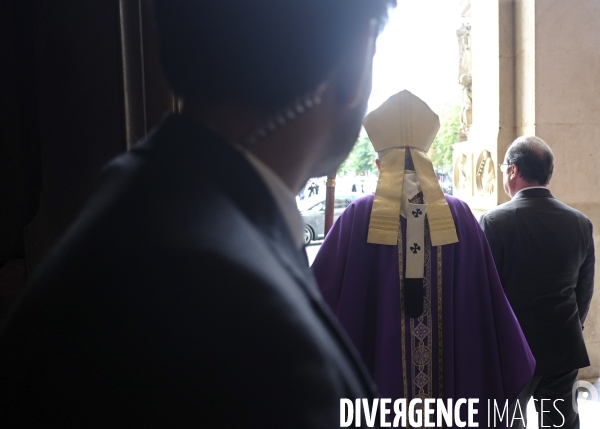 Messe hommage à Notre-Dame de Paris en mémoire du père Jacques Hamel assassiné à Saint-Etienne-du-Rouvray