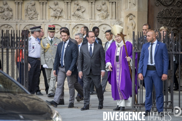 Attentat de Saint-Etienne-du-Rouvray : cérémonie à Notre-Dame