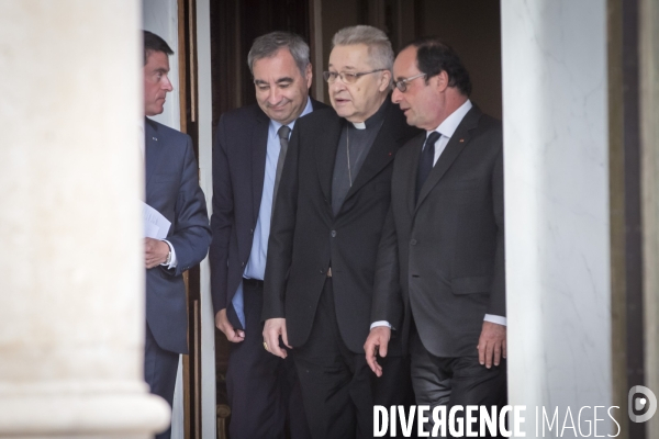 Elysée: r¢union de la conf¢rence des repr¢sentants des cultes en france