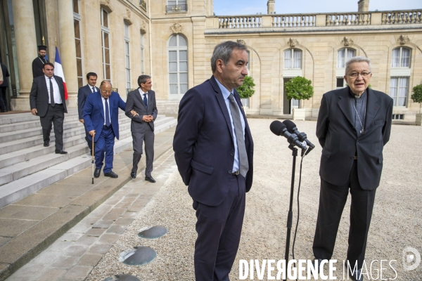 Elysée: r¢union de la conf¢rence des repr¢sentants des cultes en france