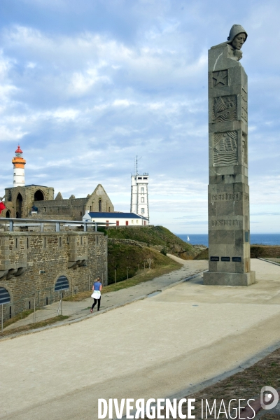 Bretagne.Le memorial national des marins morts pour le France de la pointe saint Mathieu.