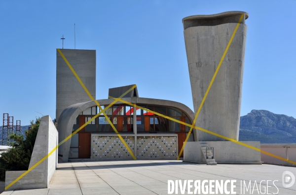 Felice Varini A ciel ouvert au Corbusier