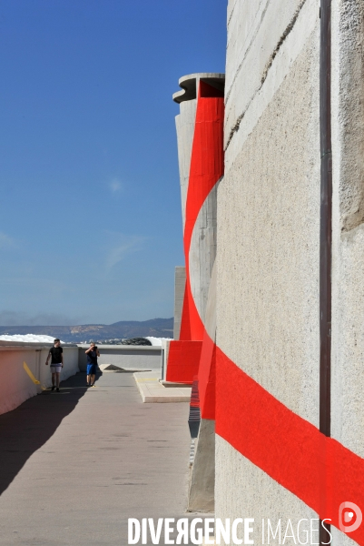 Felice Varini A ciel ouvert au Corbusier