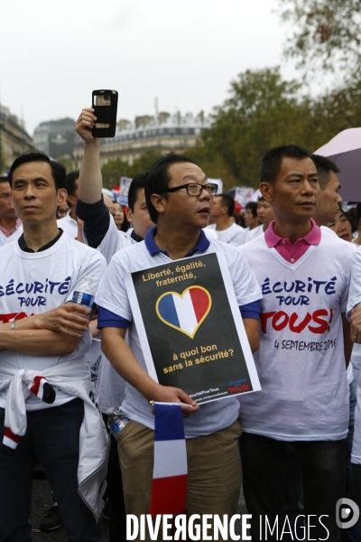 Manifestation de la communauté chinoise en hommage au meurtre de Zhang CHAOLIN à Aubervilliers en août