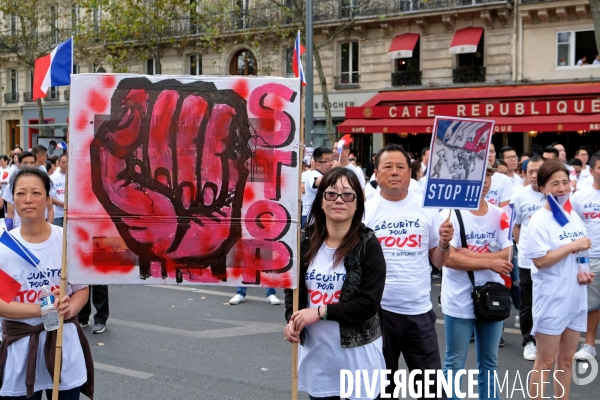 Manifestation contre les violences et l insecurtite envers les Asiatiques