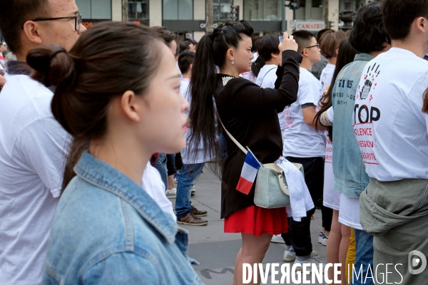 Manifestation contre les violences et l insecurtite envers les Asiatiques