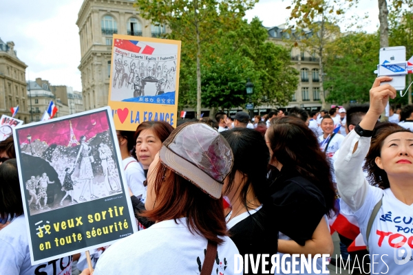 Manifestation contre les violences et l insecurtite envers les Asiatiques