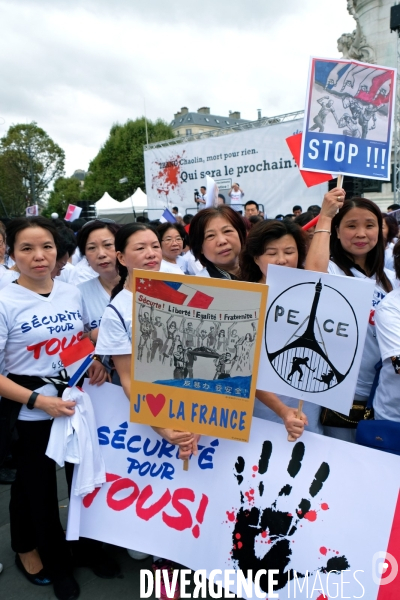 Manifestation contre les violences et l insecurtite envers les Asiatiques