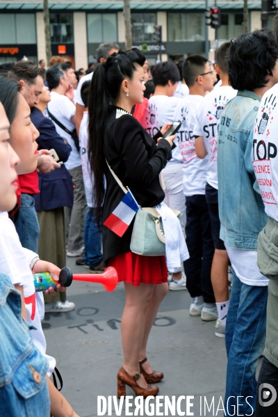 Manifestation contre les violences et l insecurtite envers les Asiatiques