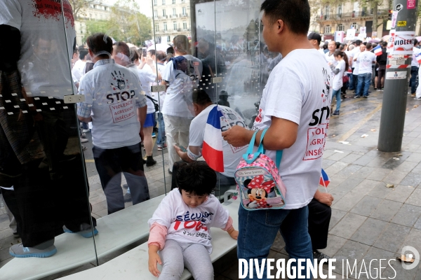 Manifestation contre les violences et l insecurtite envers les Asiatiques