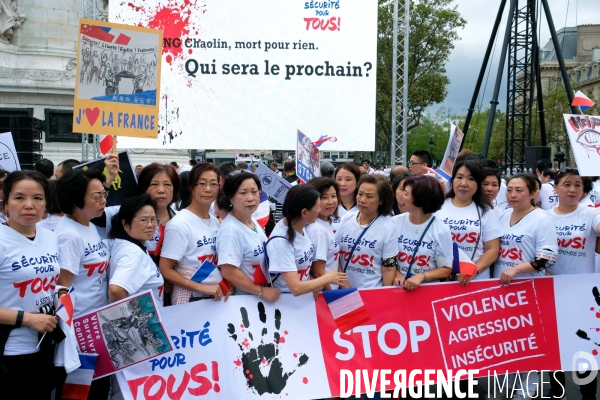 Manifestation contre les violences et l insecurtite envers les Asiatiques