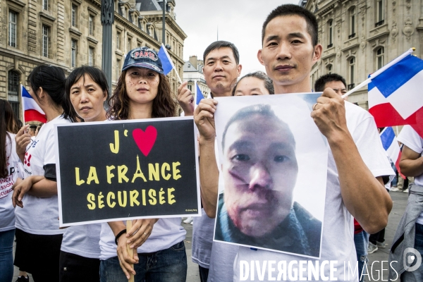 Manifestation de la communaute chinoise contre la violence et le racisme anti-asiatique