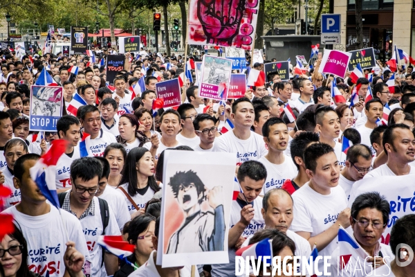 Manifestation de la communaute chinoise contre la violence et le racisme anti-asiatique