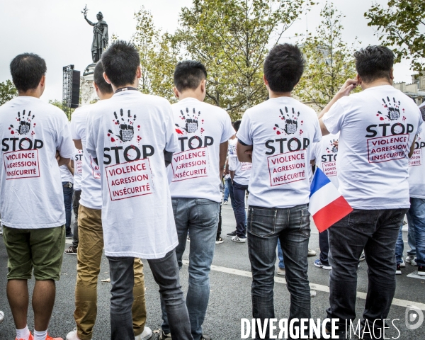 Manifestation de la communaute chinoise contre la violence et le racisme anti-asiatique