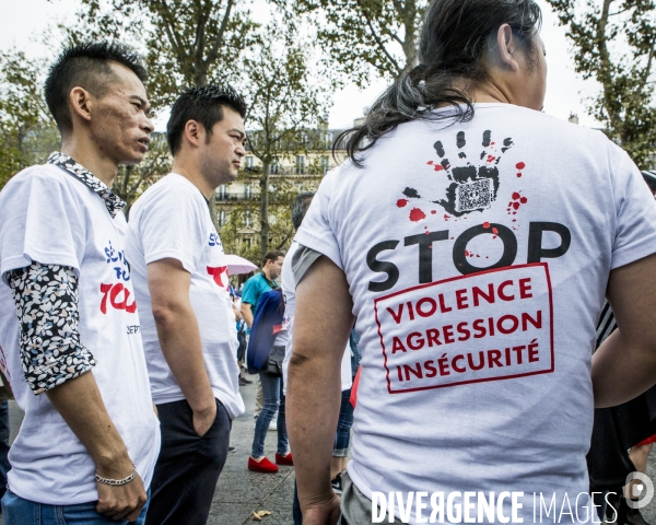 Manifestation de la communaute chinoise contre la violence et le racisme anti-asiatique