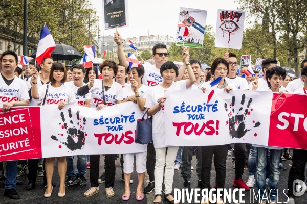 Manifestation de la communaute chinoise contre la violence et le racisme anti-asiatique