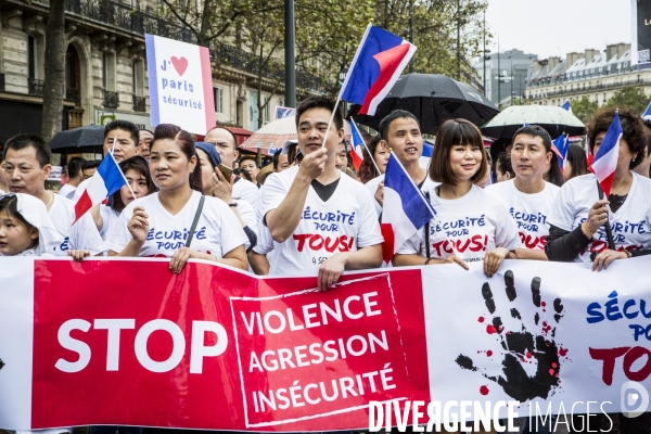 Manifestation de la communaute chinoise contre la violence et le racisme anti-asiatique