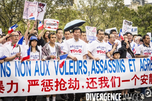 Manifestation de la communaute chinoise contre la violence et le racisme anti-asiatique