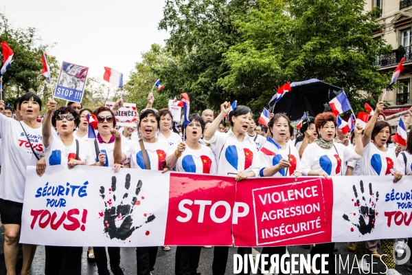 Manifestation de la communaute chinoise contre la violence et le racisme anti-asiatique