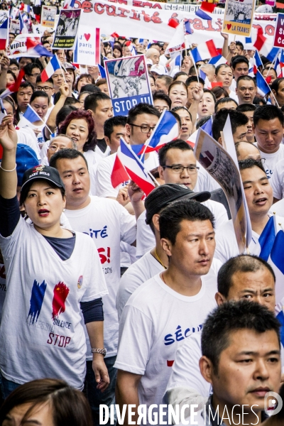 Manifestation de la communaute chinoise contre la violence et le racisme anti-asiatique