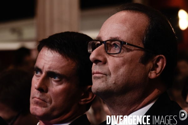 François Hollande salle Wagram.  La démocratie face au terrorisme 